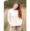 triko z merino úpletu s dlouhým rukavem smetanove NiceBelly