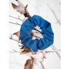 scrunchie gumicka2 biobavlna ocelove modra NiceBelly