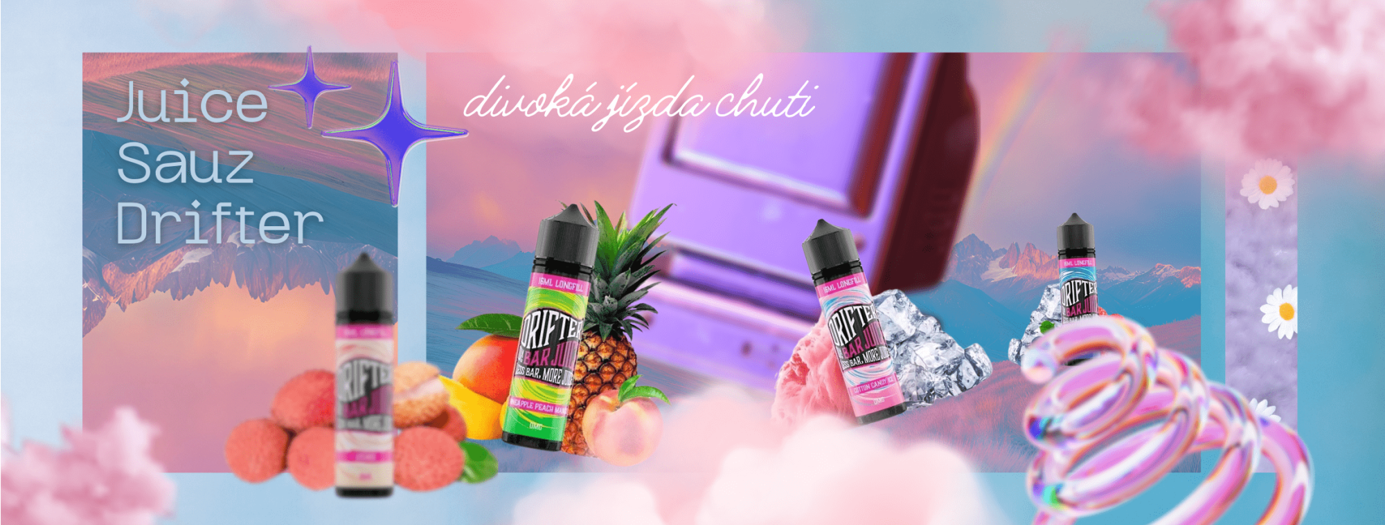 Recenze a srovnání příchutí Juice Sauz Drifter SnV: Sladká exploze chutí