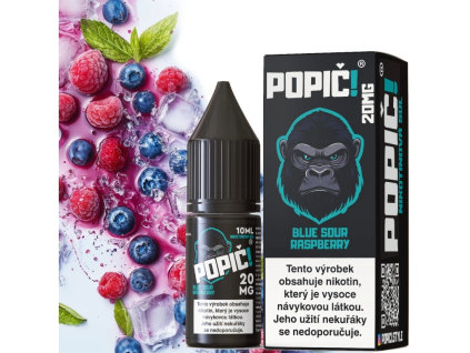 POPIČ! Blue Sour Raspberry e-liquid 10 ml 20 mg/ml