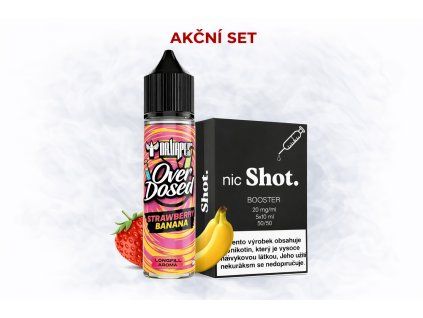 Starter Pack Dr. Vapes Strawberry Banana s pěti boostery nicShot