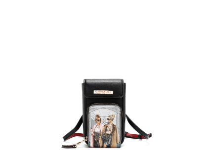 Crossbody pouzdro univerzální - černé  kolekce "Dámská jízda"Nicole lee