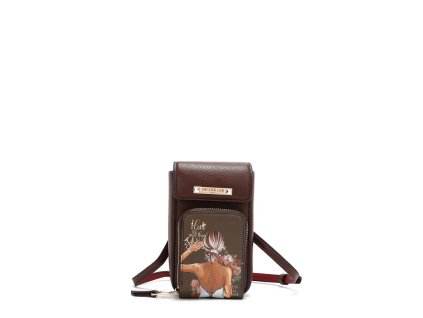 Crossbody pouzdro univerzální - hnědé "Rande na slepo" Nicole lee