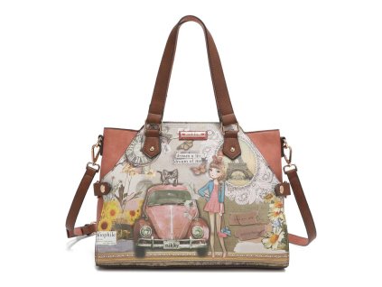 Kabelka v pastelový barvách holčička s autíčkem Nicole Lee