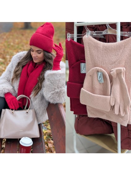 Set čepice, šála, rukavice