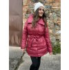 Zimní bunda bordó 3 délky