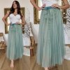 Tylová maxi sukně mintová