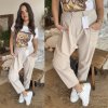 Stylové kalhoty Brenda béžové