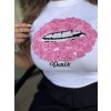 Tričko kiss roses bílé