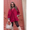 Kabát oversize Katty vínový