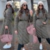 Zimní kabát prošívaný khaki