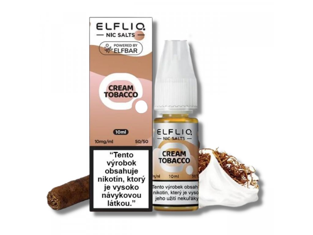 Elf Bar Elfliq Salt e liquid Cream Tobacco 10ml 20mg
