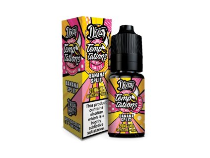 DOOZY - TEMPTATIONS SALTS - BANANA SPLIT (Obsah nikotínu 20 mg/ml)