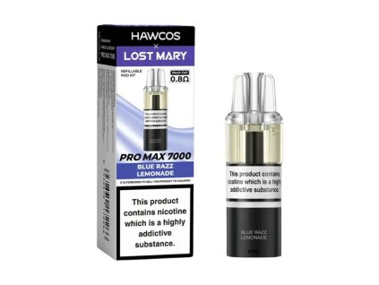 Blue Razz Lemonade Hawcos x Lost Mary Pro Max 7000 Prefilled Pods Refill Container
