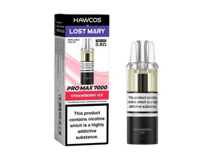 Strawberry Ice Hawcos x Lost Mary Pro Max 7000 Prefilled Pods Refill Container
