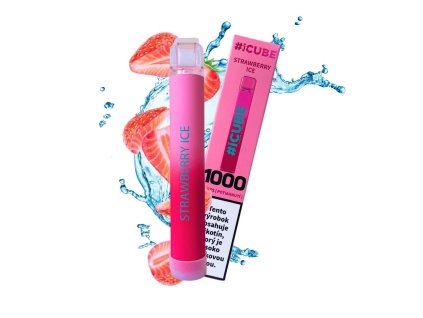 elektronicka cigareta icube 1000 strawberry ice 20mg