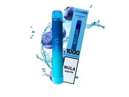 elektronicka cigareta icube 1000 blueberry ice bez nikotinu 0mg