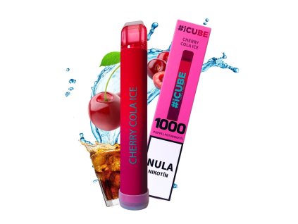 elektronicka cigareta icube 1000 cherry cola ice bez nikotinu 0mg
