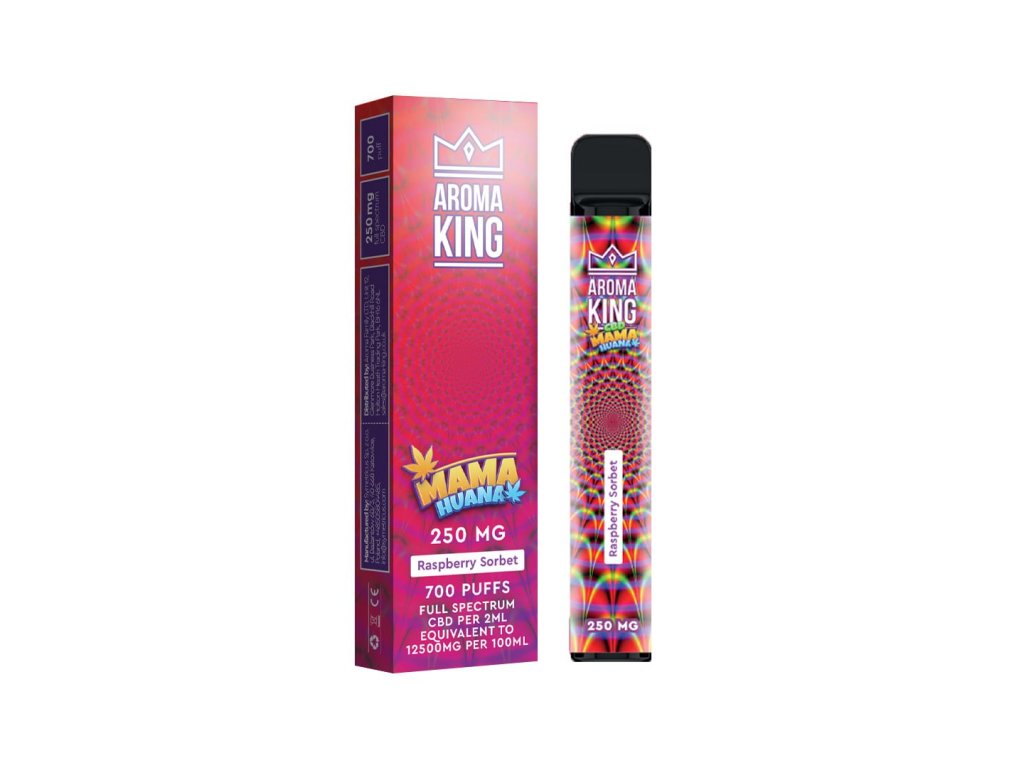 aroma king vape mama huana 250 mg cbd raspberry sorbet