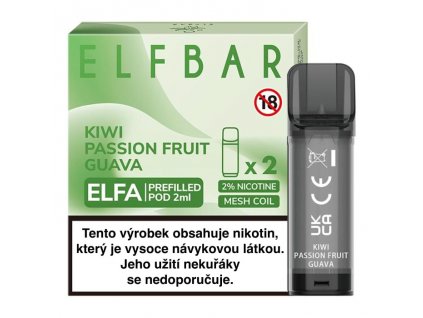 elf bar elfa pod 2ml kiwi passion fruit guava min