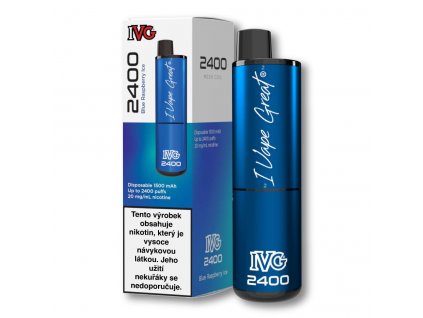 IVG 2400 Blue Raspberry Ice jednorazova e cigareta min