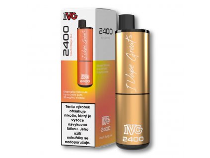 IVG 2400 Peach Mango Ice jednorazova e cigareta min