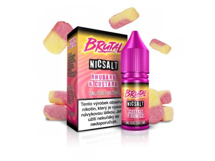 Just Juice Brutal Rhubarb Custard nicsalt e liquid min