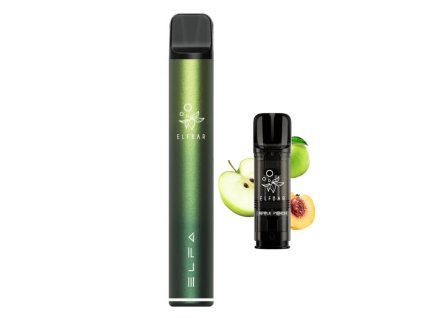 Elf Bar Elfa pod Starter kit Aurora Green + Apple Peach min
