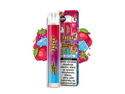 Kurwa Collection Lychee Raspberry Ice Jednorazova e cigareta min