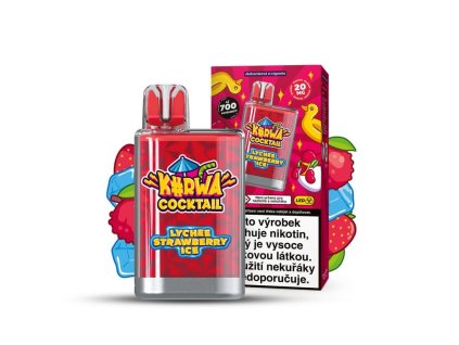 Kurwa Cocktail Lychee Strawberry Ice Jednorazova e cigareta min