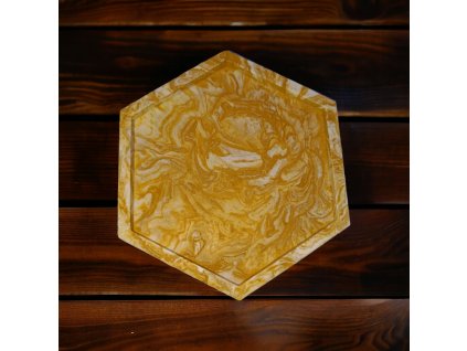 Hexagonový podtácek z Jesmonitu - mramor