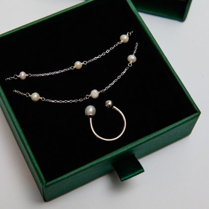 Set Satin Pearl Silver
