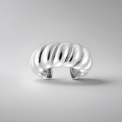 Croissant Silver Cuff