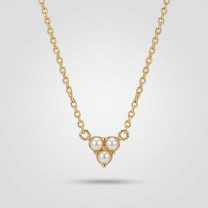 Trinity Pearl Gold náhrdelník
