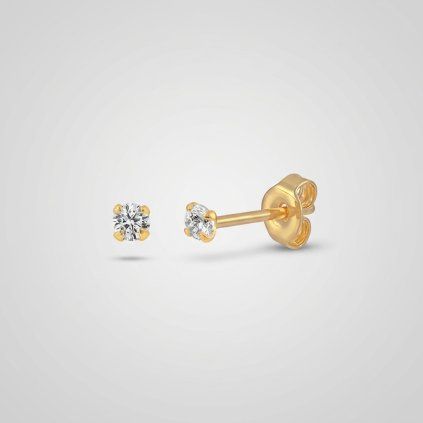 Gold Tiny Stud náušnice