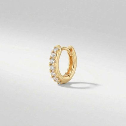Gold Pave Huggie náušnice 1ks