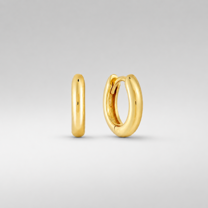 Minimal Hoop Gold náušnice