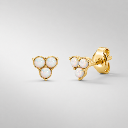 Triple Opal Stud náušnice