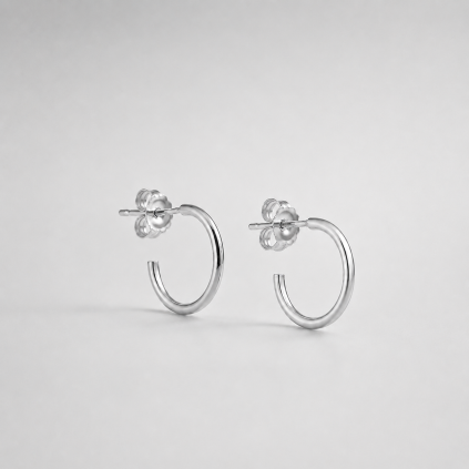 Tiny Hoop Silver náušnice
