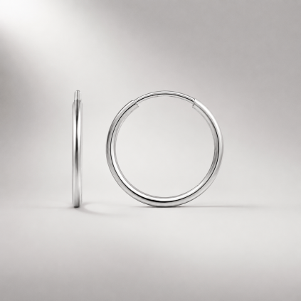 Small Hoop Silver náušnice