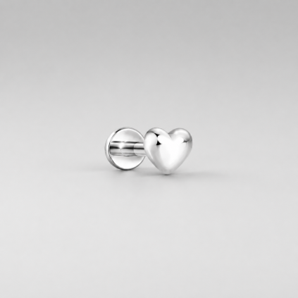 Silver Heart piercing