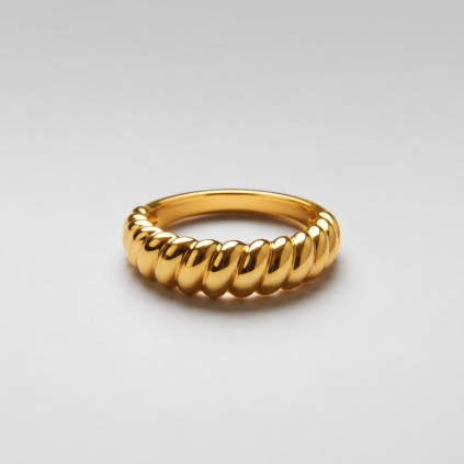 Gold Croissant prstýnek