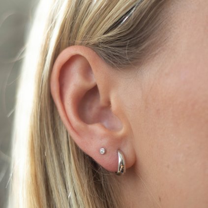 Silver Sparkle Baby piercing