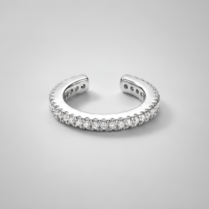 Silver Pave Cuff