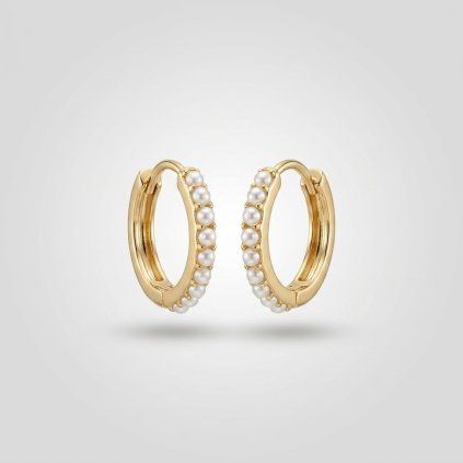 Pearl Bubble hoop náušnice