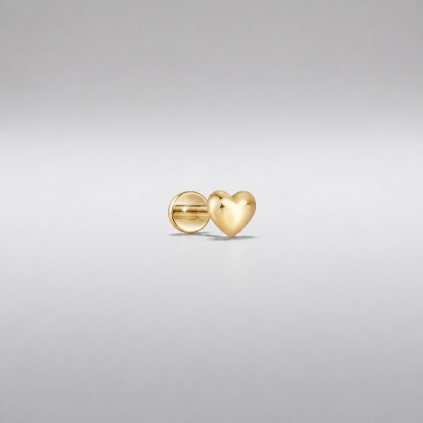 Gold Heart piercing