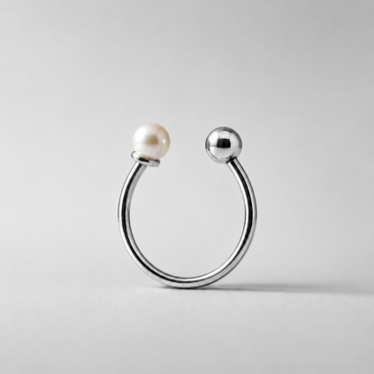 Silver Pearl prstýnek