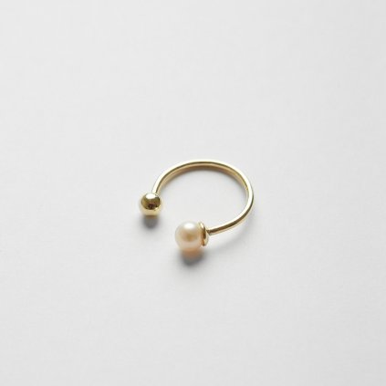 Gold Plated Pearl prstýnek