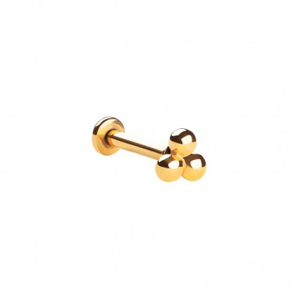 Gold Trinity Little Ball piercing