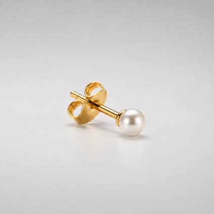 Gold Pearl Stud náušnice 1ks